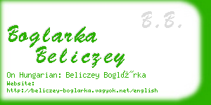 boglarka beliczey business card